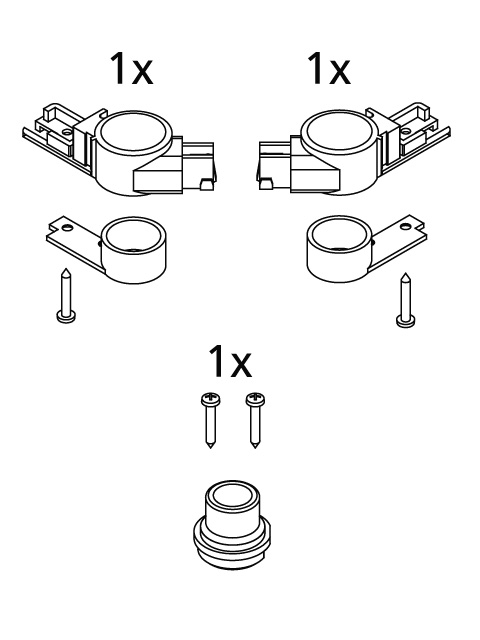 Kermi Set Lager unten für Fünfeck-Duschkabine (Pendeltür mit Festfeldern) (I2 ..R/L) 2534178