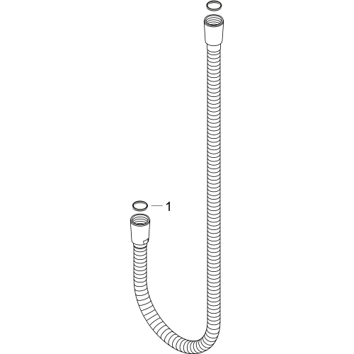 Hansgrohe Metallschlauch Axor 2000mm brushed nickel 28120820