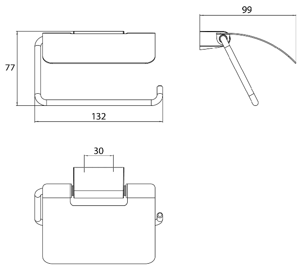 Emco Papierhalter Flow mit Deckel schwarz 270013301