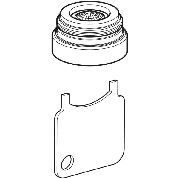 Geberit Strahlregler, zu Waschtisch-Armaturen Typenhochglanz-verchromt 1.3l/min starr 243.626.21.1