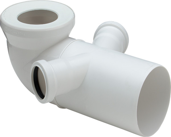 Viega WC Anschlussbogen 90 Grad 3811.3 in 50mm Kunststoff weiß 191801