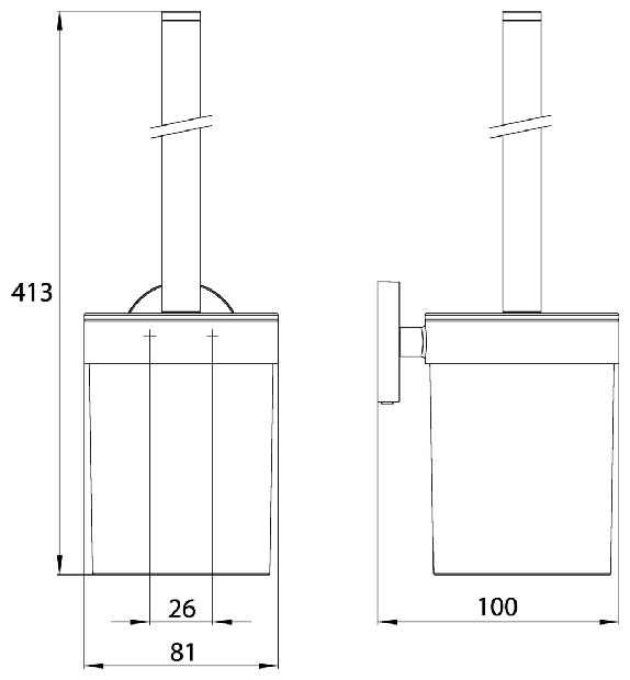 Emco Bürstengarnitur Round Behälter Kunststoff weiss 431513900