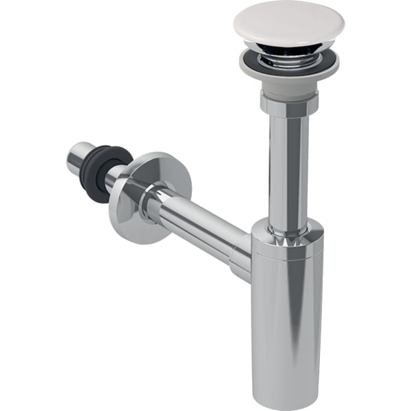 Geberit Waschbeckenablauf mit Siphon, DN32/40 Ventilabdeckung und Manschette, weiß 151.019.01.1