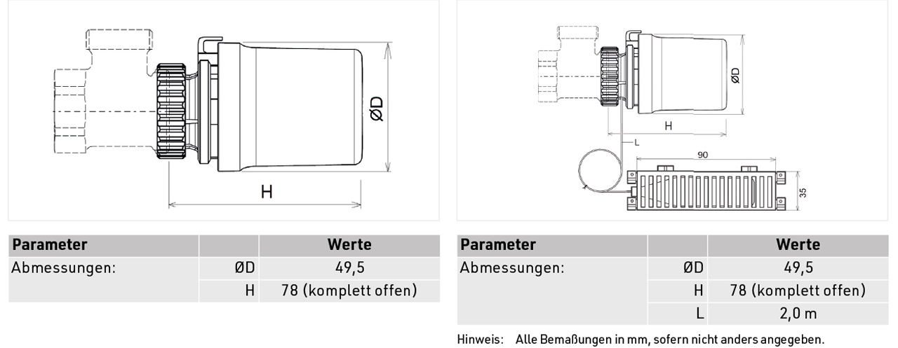 Resideo Thermostatregler Thera-6, weiß, M30x1,5mm, 1-28 Grad C T3019W0