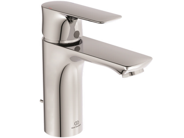 Ideal Standard Connect Air Waschtischarmatur mit Ablaufgarnitur chrom, Ausladung 112mm, 5 l/min. A7021AA