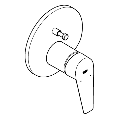 Grohe BauEdge Einhand-Wannenbatterie chrom Fertigmontageset für UP-Körper Rapido SmartBox 24162001