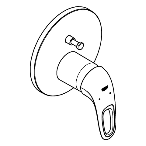 Grohe Eurostyle Einhand-Wannenbatterie chrom Fertigmontageset für UP-Körper Rapido SmartBox, Hebel offen 24049003