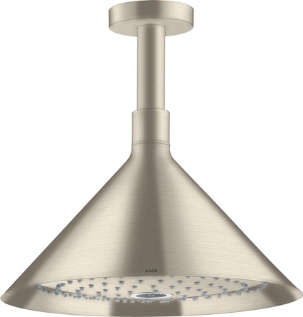 Hansgrohe Kopfbrause Axor Front mit Deckenanschluss brushed nickel 26022820