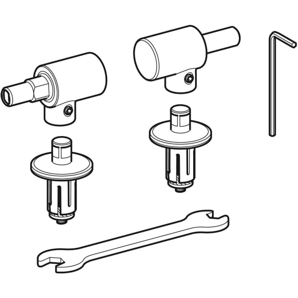 Geberit Set Scharniere für Urinaldeckel Flow mit Absenkautomatik 598059000