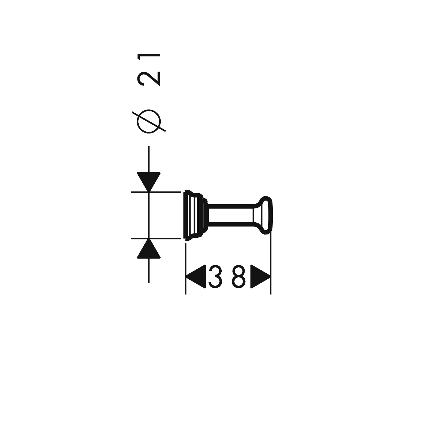 Hansgrohe Einzelhaken Axor Montreux polished nickel 42137830