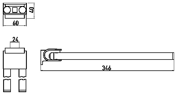 Emco Handtuchhalter System2, schwenbar 2-armig 346mm chrom 355000135