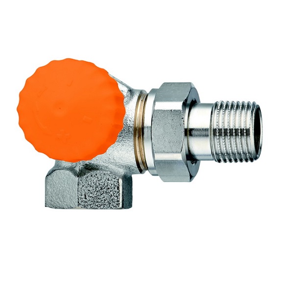 Heimeier Thermostatventil Eclipse, Winkeleck/links, DN15 1/2", automatische Durchflussregelung 3933-02.000