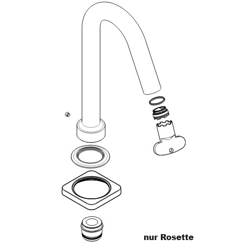 Hansgrohe Rosette Axor Citterio M Auslauf 4-Loch Wannenarmatur chrom 98509000