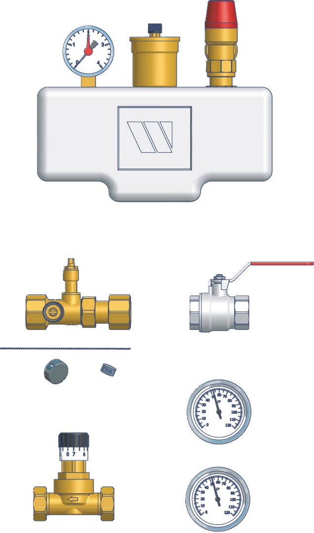 Bosch Heizkreissystempaket Zubehör Solewärmepumpen Nr. 1121 7719002835