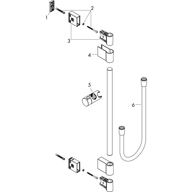 Hansgrohe Wandstange Unica Varia 1050mm chrom 27356000