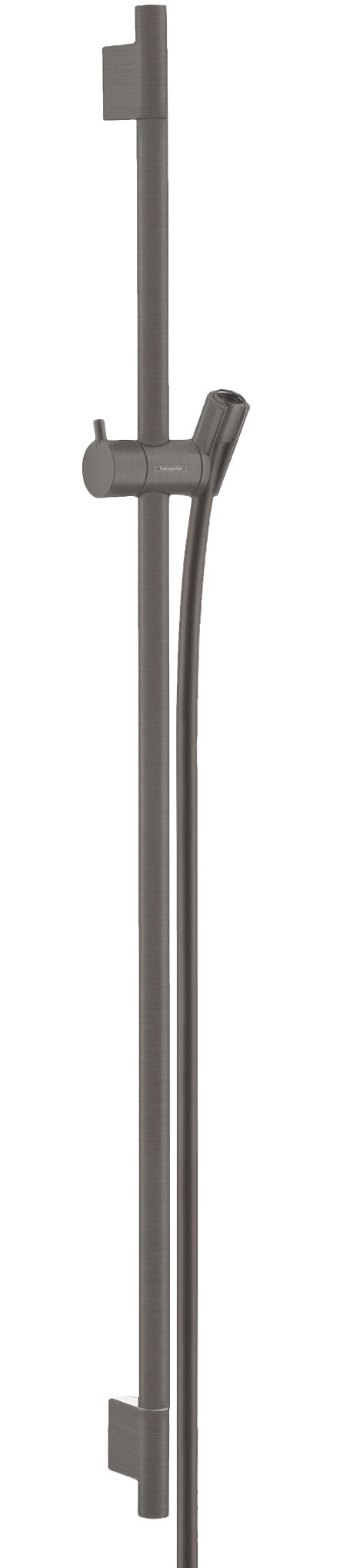 Hansgrohe Brausestange Unica S Puro 900mm mit Isiflex Brauseschlauch 1600mm, Brushed Black Chrome 28631340