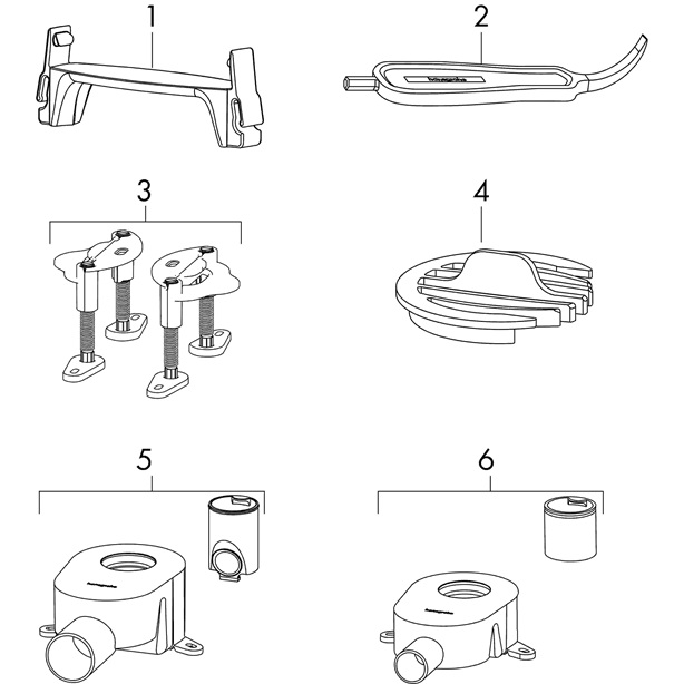 Hansgrohe Komplettset DR RainDrain Go1200 rückseitig befliesbar für Standard-/flache Installation, gebürstet edelstahl 56276800