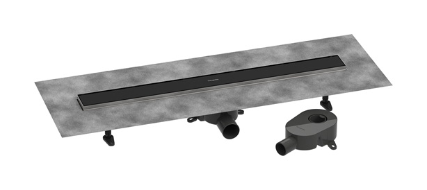 Hansgrohe Komplettset DR RainDrain Go 800 rückseitig befliesbar für Standard-/flache Installation, schwarzmatt 56273670