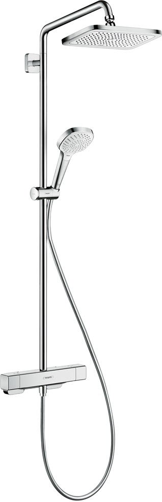 Hansgrohe Croma E Showerpipe 280 1jet EcoSmart mit Thermostat, Chrom 27660000