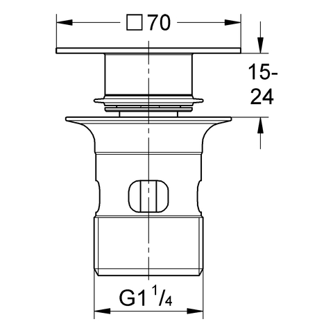 Grohe Stopfen inkl. Kelch, für Standard Ablaufgarnitur supersteel 40565DC0