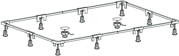Ideal Standard Einbaurahmen Größe 2 für Brausewanne Ultra Flat S bis 2000x1000mm K729167