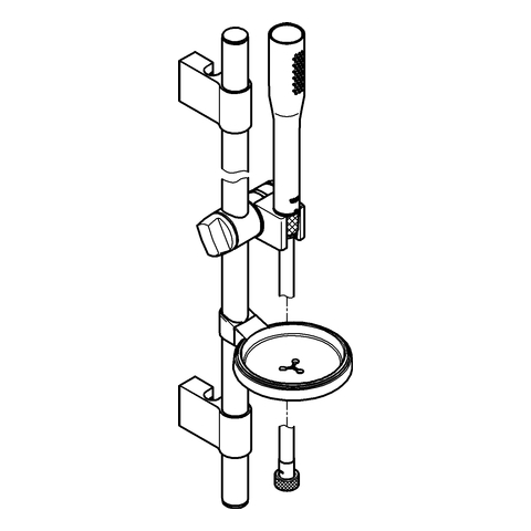 Grohe Brausegarnitur Euphoria C Stick 900mm mit Seifenschale chrom 27368000
