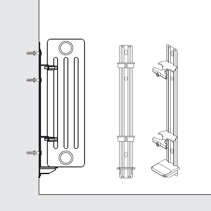 Arbonia Schnellmontage-Konsole lang ZB02360001
