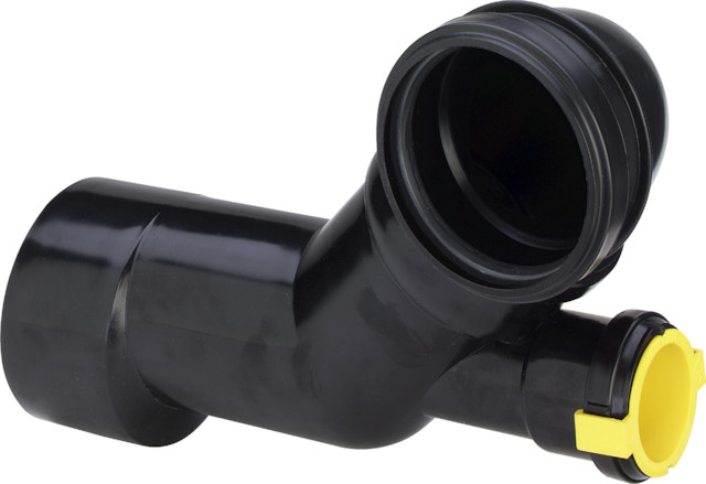Viega Abzweig 8093 in DN100/80/50 Kunststoff schwarz 284503