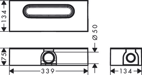 Hansgrohe uBox universal Grundkörper Duschrinnen Ablaufgehäuse für Standardinstallation 01001180