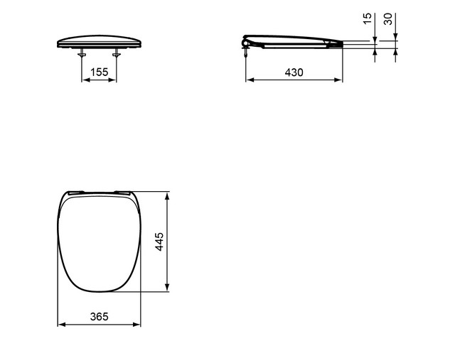 Ideal Standard Scharniersatz Ventuno für WC-Sitz T2960BJ