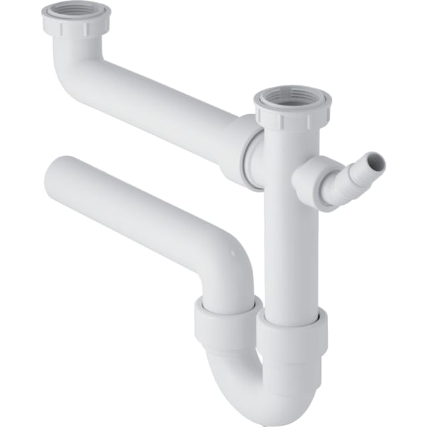 Geberit Rohrbogengeruchsverschluss für zwei Spülbecken Abgang horizontal G1 1/2x50 OM 152.715.11.1