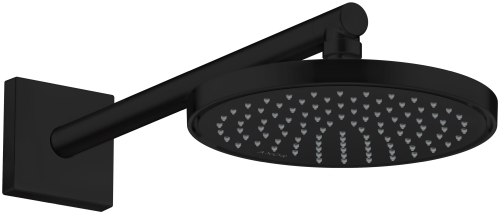 Hansgrohe Brausearm DN15 390mm eckig Axor ShowerSolutions mattschwarz 26436670