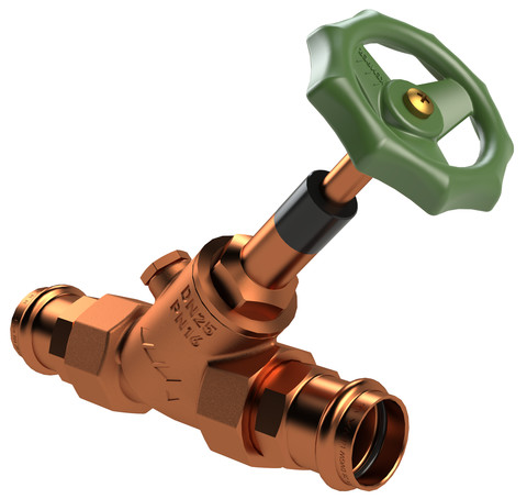 Kemper ECO Freistrom-Absperrventil RG mit Entleerstopfen G1/4,SAN-PROFIPRESS,DN50/54mm 1713005000