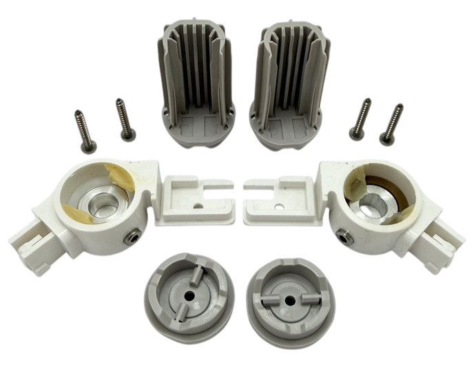 Kermi Set Lager unten für Fünfeck-Duschkabine (Pendeltüren mit Festfeldern) (N2 F..) 2534136