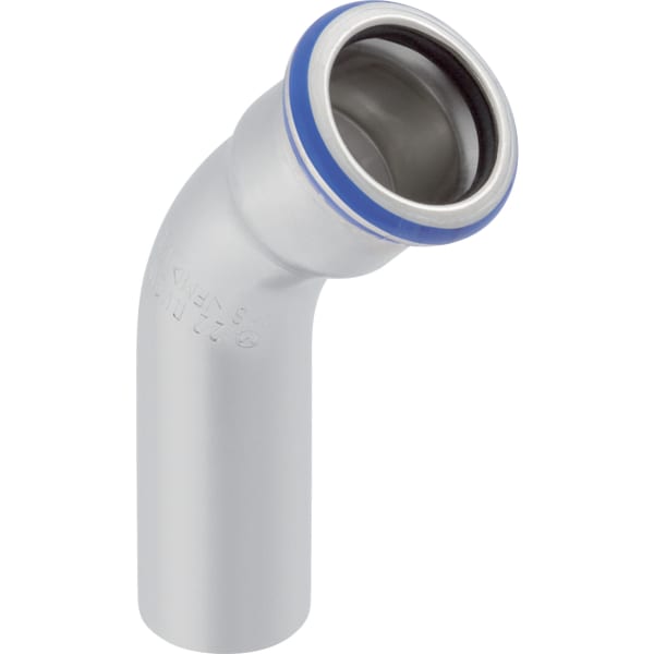 Geberit Mapress Edelstahl Bogen 45 Grad d76,1 mit Einschubende (LABS-frei) 82709