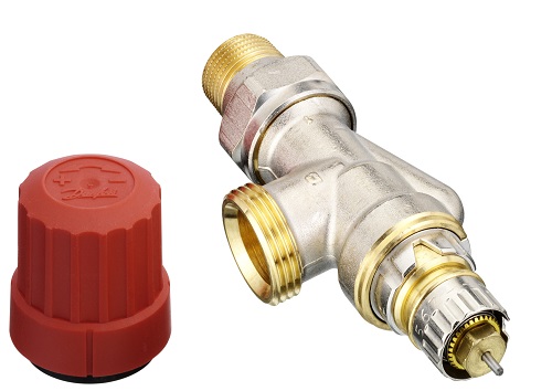 Danfoss Ventilgehäuse RA-N 15 G 3/4 AG, UK Axial, matt vernickelt 013G4203