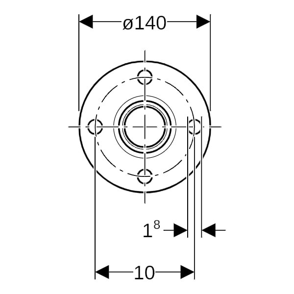 Geberit Mapress Edelstahl Flansch PN 10/16 mit Pressmuffe (LABS-frei) d35 83716