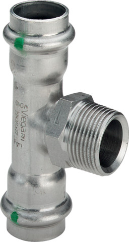 Viega Sanpress Inox T-Stück mit SC-Contur 2317.1 in 54mm x R1 x 54mm Edelstahl 446031