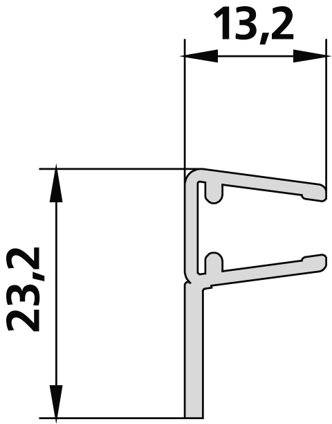 Kermi Anschlagdichtung für Viertelkreis-Duschkabine (Gleittüren) (AT Q10 / AT Q20) 6031745