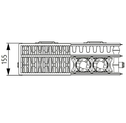 Kermi x-flair Wärmepumpen-Heizkörper Profil-Vmulti Typ 33 H: 90 L: 200cm weiß FTX3L0902001N1K