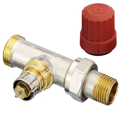 Danfoss Ventilgehäuse RA-N 15 G 3/4 AG, Durchgang, matt vernickelt 013G4202
