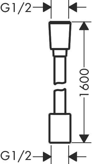 Hansgrohe Textilbrauseschlauch Axor 1600mm mit konischer/zylindrischer Mutter brushed nickel 28259820