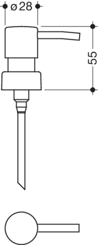 HEWI Pumpenkopf für Seifenspender 815.06.110, 815.06.11090 und 900.06.00140, verchromt 63907