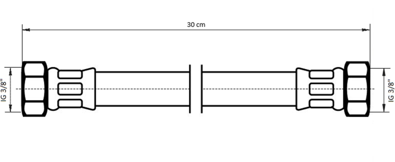 Neoperl NEOFLEX Panzerschlauch DN8 IG x IG, 3/8" x 3/8" 30cm 66860930