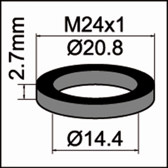 Neoperl Gummidichtung zu Innenteil zu 10 Stück, M24 15 x 21.3 x 2.8mm 78133096