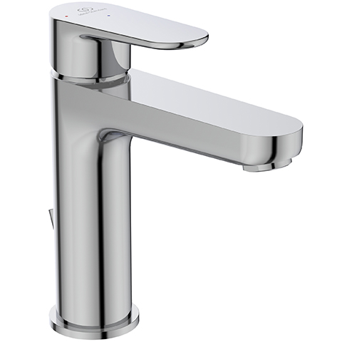 Ideal Standard Waschtischarmatur Cerafine O, H120 mit Ablaufgarnitur BlueStart, Ausladung 125mm, chrom BC702AA