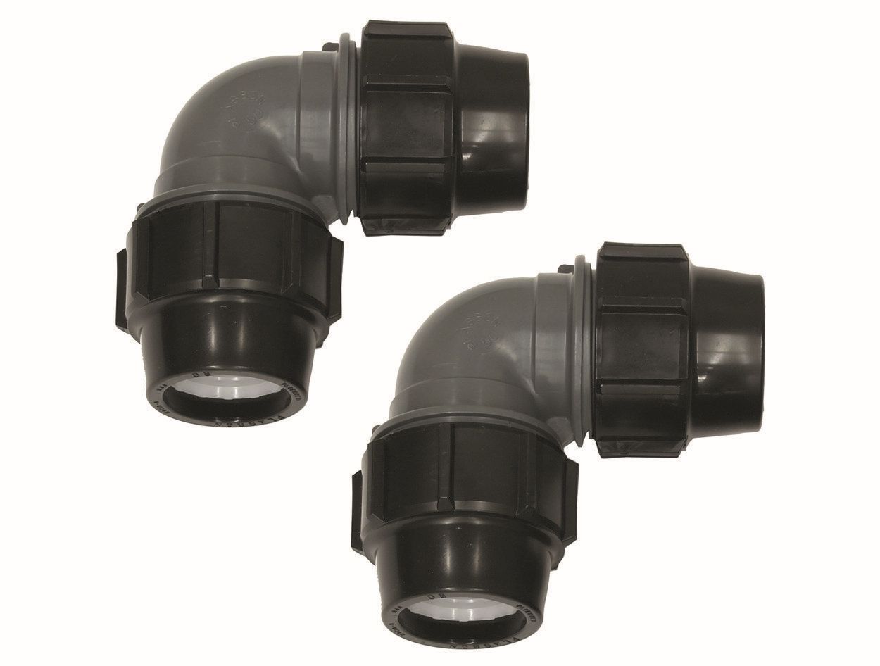 Vaillant Winkelkupplung 90 Grad, 2 Stück für PE-Rohr 50 x 4,6 mm für aroCOLLECT 0020112793