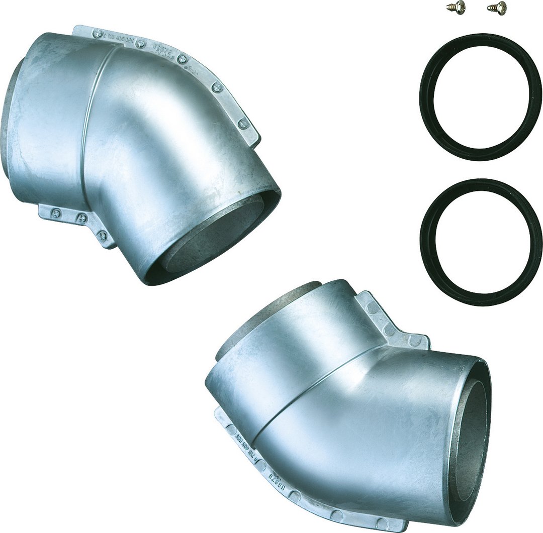 Bosch 2 Doppelrohrbögen 45 Grad d: 80/110mm Abgaszubehör AZ 201 7719001142