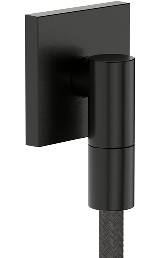 Hansgrohe Wandanschluss FixFit Fine E mit Rückflussverhinderer brushed black chrom 28883340