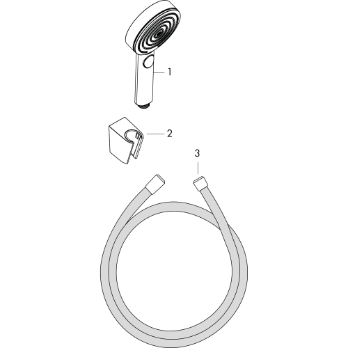 Hansgrohe Porterset Pulsify Select S 105 3 jet mit Brauseschlauch 1600mm mattschwarz 24303670